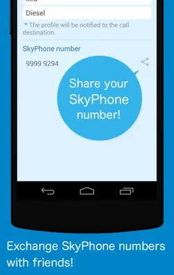 SkyPhone android App screenshot 2